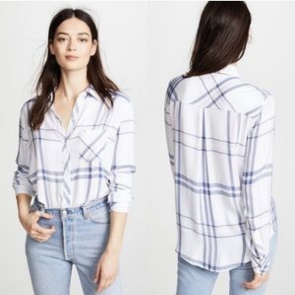 RAILS Hunter Plaid Button Down Shirt Long Sleeves Buttery Soft Flannel Top Shirt - Picture 1 of 10